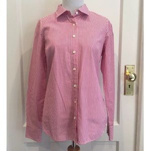 J.Crew Stretch Perfect Striped Shirt (Sz S)